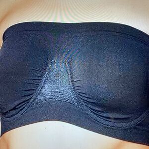 New! Rhonda Shear Black Bandeau Underwire Bra 2X